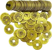 Motanar 100 Pieces 1 Inch Chinese Fortune Coins Feng Shui I-Ching Coins Chinese Good Luck Coins Ancient Chinese Dynasty Time Coin