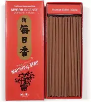 Myrrh Japanese Incense Sticks - 200 Sticks with Elegant Holder