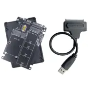 MSATA and M.2 NGFF to SATA3 External Hard Disk Box Housing with USB Interfaces