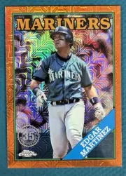 2023 Topps #T88CU-27 Edgar Martinez Silver Pack Orange MOJO Refractor #23/25 SP