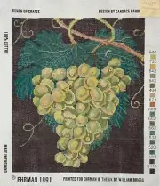 Ehrman Tapestries Candace Bahouth BUNCH OF GRAPES Needlepoint Canvas 14 x 16.25