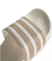 [GY2102] Men’s 9 Adidas ADILETTE Slide Magic Beige / White