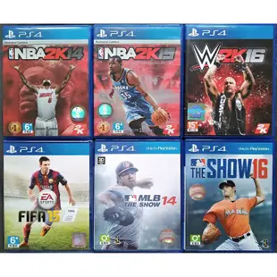 PS4🎮遊戲片 FIFA 15/WWE 2K16/NBA 2K14/2K15/MLB THE SHOW 14/15