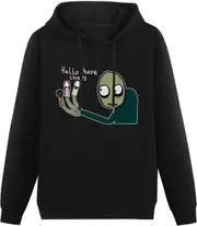 Salad Fingers Rusty Spoons Long Sleeve Mens Hoody With Pocket Sweatershirt, Hoodie High quality smooth lines L