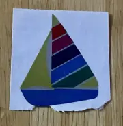 Vintage Sandylion mylar sailboat sticker
