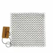 Dishwasher Safe Rustproof Chainmail Scrubber for Scraping Pans Skillets etc