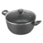 Pyrolux Pyrostone 6L Stoneware Casserole w/ Glass Lid Stove/Oven Cookware Black