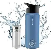 Chicago Steel Infuser Bottle, Tea Infuser Flask (Mountain Blue), Infusion Water Bottle, Cold Brew Maker Stainless Steel Tumbler 16 fl oz