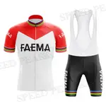 IN STYLE FAEMA 1969 騎行服男士騎行 MAILLOT 短袖自行車衣服夏季運動騎行服背帶褲短褲萊卡透氣