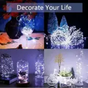 Fairy Lights,2-Pack Battery Operated Waterproof Cool White 50 LED Fairy...