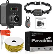 Pawious In-Ground Dog Fence – Secure Any Property Shape | Pet Electric Containment, Waterproof, Underground Wired Electric Fence | Suits Small and Large Dogs
