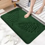 Memory Foam Bath Mat 32" X 20" Leaf Flannel Velvet Super Absorbent and Non Sl...