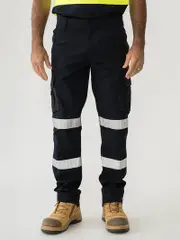 Traders 308 Navy Work Pants With Double Solid Reflective Tape