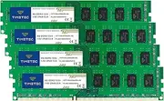 Timetec 32GB KIT (4x8GB) DDR3 1333MHz PC3-10600 Non-ECC Unbuffered 1.5V CL9 2Rx8 Dual Rank 240Pin UDIMM PC Desktop Computer Memory RAM Module Upgrade (32GB KIT (4x8GB)