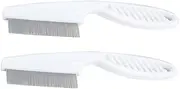 2pcs Pet Comb Dog Comb Hair Comb Puppy Comb Pet Grooming Brush Handheld Grooming Combs Portable Cat Combs Pet Supply Hair Massage Combs Pet Hair Cleaning Combs White Plastic