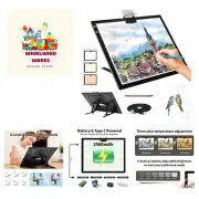 Rechargeable A3 Light Pad for Diamond Painting,Tracing Light Box with Stand a...