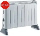 De'Longhi HCM2030 Convector Heater 2000W Wall Mountable 3 Settings Portable Whit