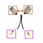 1x TNC to 2x SMA Male/Female GPS Antenna Splitter/Combiner Y Adapter RF 6" cable