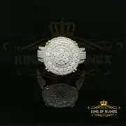 Yellow 925 Silver Round 5.58ct Cubic Zirconia Adjustable Ring SZ From 9 to 11