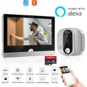 Tuya Smart WiFi Video Peephole 1080P/158° Doorbell Cameras Home 4.3" LCD Screen