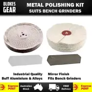 150MM Buffing Polishing Kit for Bench Grinder Polisher Metal Aluminium Alloys