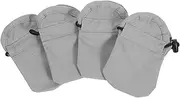 CORHAD 4pcs Pet Shoes Cat Shoes Cat Claw Tags Dog Paw Shoes Dog Shoes Silent Shoes Scratch-Resistant Shoes Cat Baffle Labels Animal Brooches Cat Anti-cat Scratch Shoes Nylon Light Grey