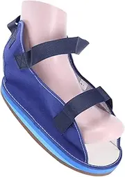 Foot Fracture Walking Shoes Gypsum Shoes Strong Adhesive Straps Universal Size s Blue Comfortable for Men and Women