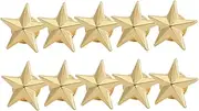 DEARMAMY 10pcs Five-pointed Star Badge Bracelets Cool Pins Push Pins Lanyard Badge Bracelet Charms Holder Charms for Jewelry Making Hat Cork Board Medal Boutonniere Copper Golden