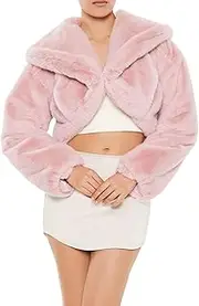 [Forever 21] Women's Faux Fur Cropped Coat