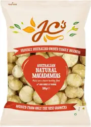 J.C.'S Quality Foods Natural Macadamias 100G