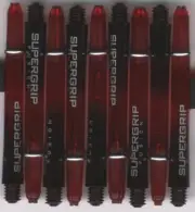 2in 2ba Black/Red HARROWS SUPERGRIP FUSION Dart Shafts & Rings: 1 Set of 3