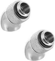 2pcs Extender Adapter Water Cooling Fitting Water Silver Cooling Plug