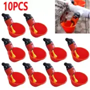 10 Pcs Automatic Cups Water Feeder Drinker Chicken Waterer Poultry Chook Bird AU