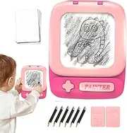 Drawing Board for Kids | Cartoon Doodle Pad Rubbing Drawing Board - Shape Puzzle Educational Toy Learning Writing Tablet for Birthday