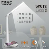 在飛比找Yahoo奇摩購物中心優惠-【太星電工】好視力LED無線充電護眼檯燈/5W(水晶白) U