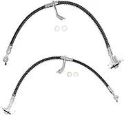 TRQ Brake Hose Set Compatible with 2017-2020 Hyundai Elantra 2018-2020 Elantra GT 2019-2020 Kia Forte