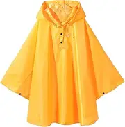 [QIKADO] Rain Poncho Children's Waterproof Baby Girls Boys Foldable Ultralight Bicycle Outdoor for 1-12 Years, orange, 5-8 Years