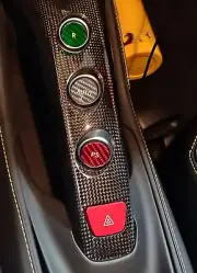Fit Ferrari 812 Superfast 18-22 F1 Gear Button Covers in Tri Colors Carbon Fiber (for: Ferrari)