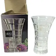 Monarchy Mikasa Bud Vase 4.75" Beveled Crystal Design (VZ006/612) Japan NIB