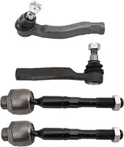 TRQ Front Inner and Outer Tie Rod Set Compatible with 03-07 Lexus LX470 Toyota Land Cruiser