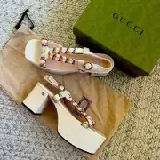 Gucci Platform Sandals 2021 S/S Cruise. Brand new. Never used. Size 38.