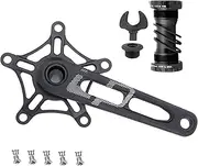 Mountain Crankset,Mountain Single Speed Crankset - Easy to Modify Single Hollow Integrated Mountain Narrow Wide Tooth Chainring