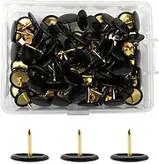 100 Pcs Drawing Pins, Round Head Thumbtacks, Metal Push Pins with Storage Box for Pinboard, Bulletin Board, Office, Home