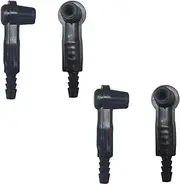 4PCS Brake Fluid Bleeder Bleeding Connectors, Car Oil Pumping Pipe Nipple Connector Quick Exchange Tool, Brake Oil Changer Brake Bleeder Adapter Kit for Car Truck Brake System Bleeding Tools (Black)