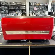 Pre Owned 3 Group Wega Polaris In Red Commercial Coffee Machine