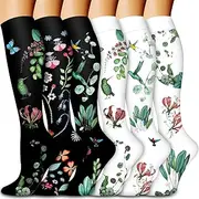 [Bluemaple] Compression Socks,(3or7pair) Compression Sock Women & Men - Best Running, Athletic Sports, Crossfit, Flight Travel - Maternity Pregnancy, Shin Splints - Below Knee High