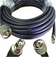 Xiaojiang Store N p/Lug Male to RP-SMA Male Connector Coax Pigtail an/Ten';na Cable LMR400 Ham 15/20/30/50cm 1m 300cm 5m 10m(10m)