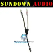 SUNDOWN AUDIO 2 MALE 1 FEMALE Y JACK 100% OFC COPPER TWISTED RCA AMPLIFIER WIRE