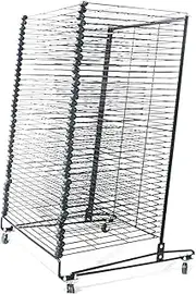 Art Drying Rack for Classroom,40 Metal Shelves Art Canvas Storage Rack,Rubber Buckle,Suitable for Engineering Drawings Paintings Prints
