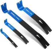 4-Piece Flat Pry Bar Set -15" 10" 7.5" 5.5"- Heavy Duty & Mini Nail Puller